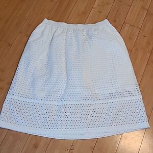 J Crew white eyelet skirt